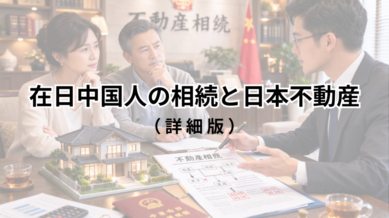 【在日中国人の相続と日本不動産】（詳細版）