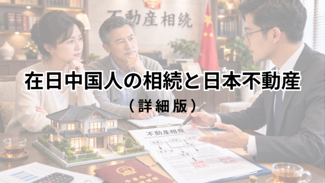 【在日中国人の相続と日本不動産】（詳細版）