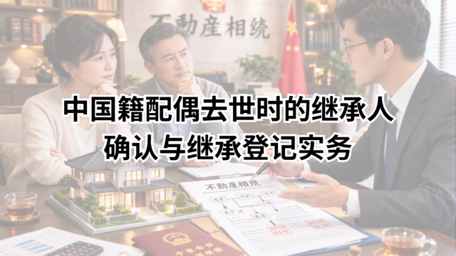 中国籍配偶去世时的继承人确认与继承登记实务