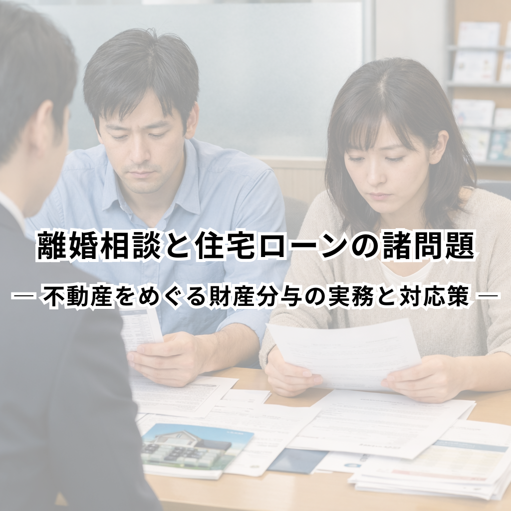 離婚相談と住宅ローンの諸問題