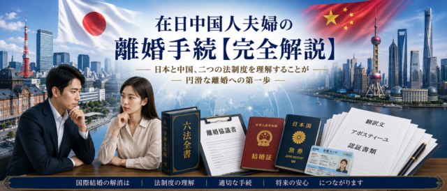 《第2弾》在日中国人夫婦の離婚手続【完全解説】